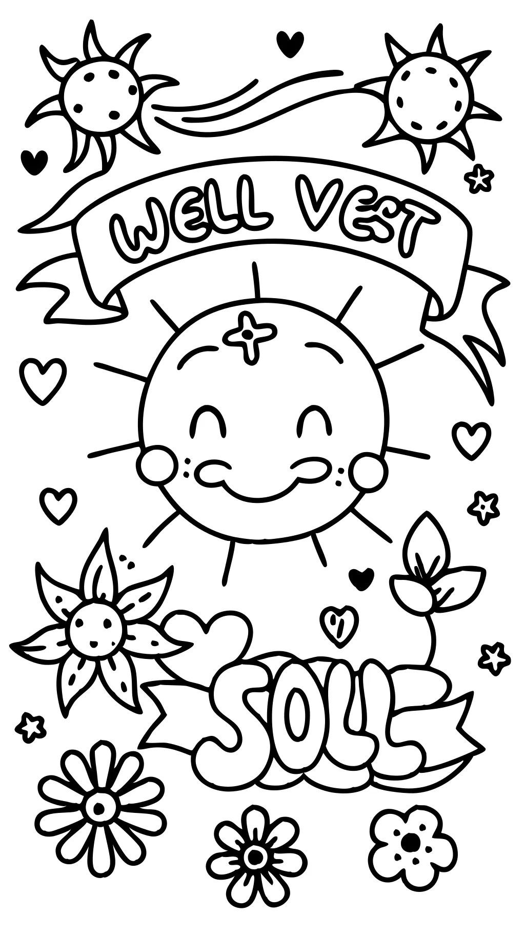 get well coloring page